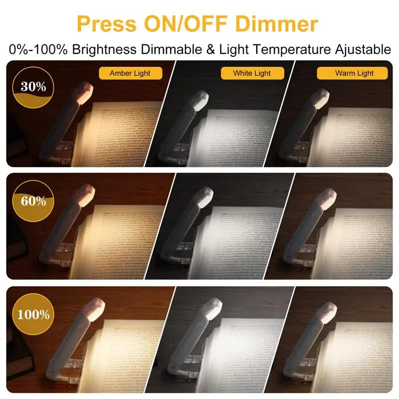 USB Rechargeable Book Light — Clip-On Eye-Care LED
