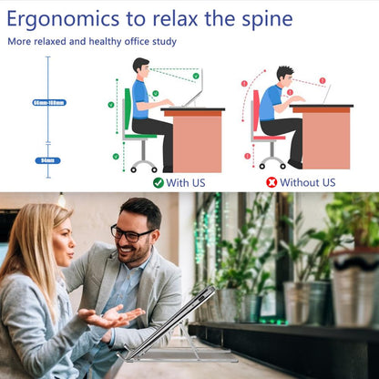 Adjustable Aluminum Laptop Stand — Foldable & Portable
