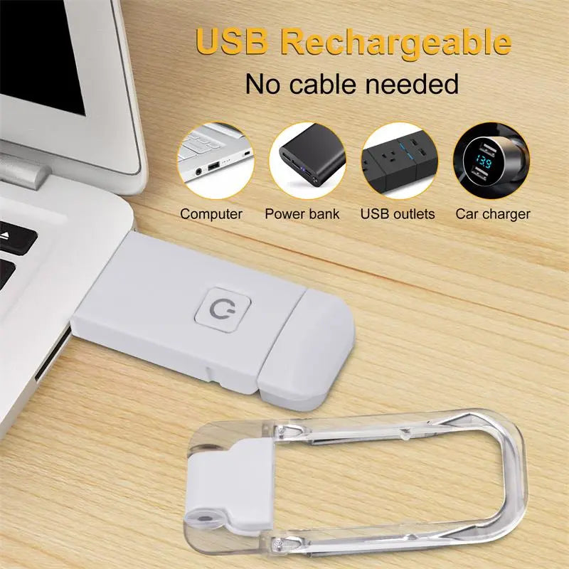 USB Rechargeable Book Light — Clip-On Eye-Care LED