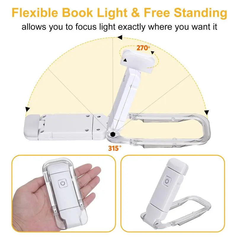 USB Rechargeable Book Light — Clip-On Eye-Care LED