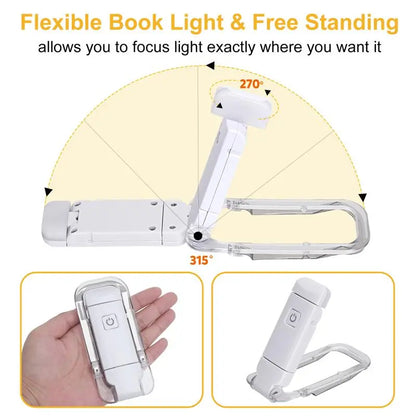 USB Rechargeable Book Light — Clip-On Eye-Care LED
